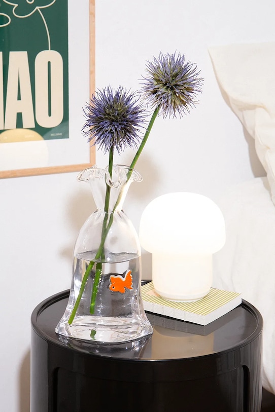 Salon i sypialnia DOIY wazon dekoracyjny ze szkła 13,2 x 8,5 x 22 cm DYVASLGOLF transparentny