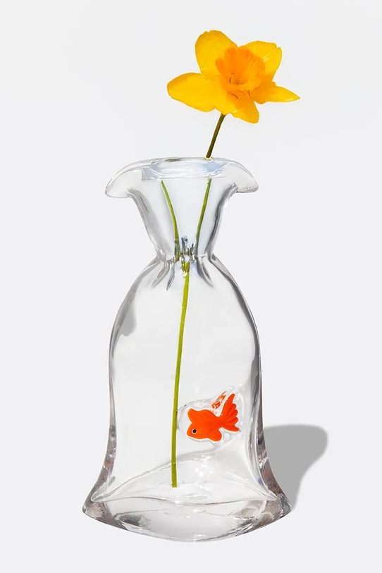 DOIY wazon dekoracyjny ze szkła 13,2 x 8,5 x 22 cm DYVASLGOLF transparentny AA00