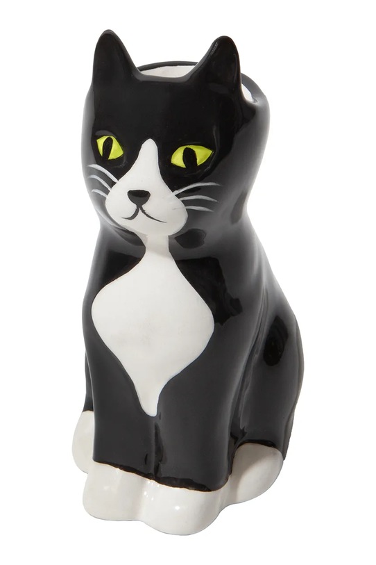 DOIY wazon dekoracyjny z ceramiki 5,3 x 7 x 11 cm czarny DYVASXSCAT