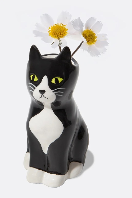 DOIY wazon dekoracyjny z ceramiki 5,3 x 7 x 11 cm DYVASXSCAT czarny AA00