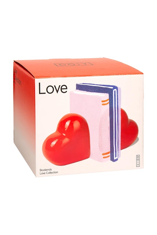 DOIY podpórki do książek z ceramiki czerwony DYBELORE