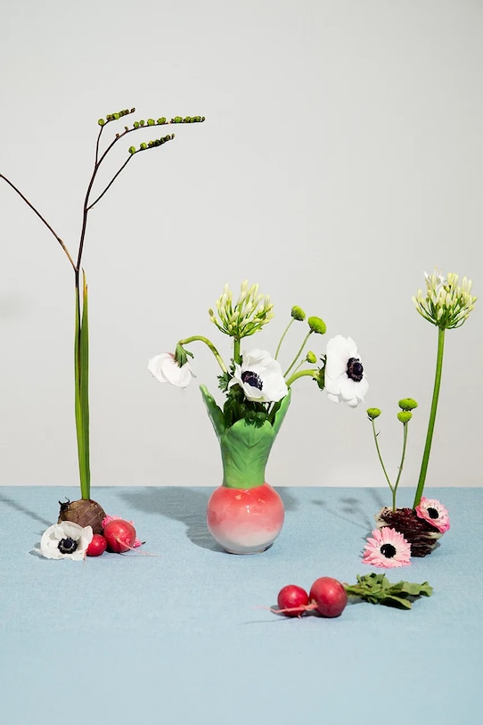 Salon i sypialnia DOIY wazon dekoracyjny z ceramiki 11,6 x 11,6 x 22 cm DYVASLRDSH multicolor