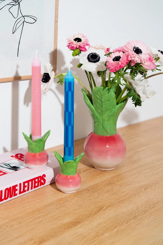 DOIY świecznik dekoracyjny z ceramiki 6,7 x 6,7 x 8,7 cm DYCAHMRDSH multicolor