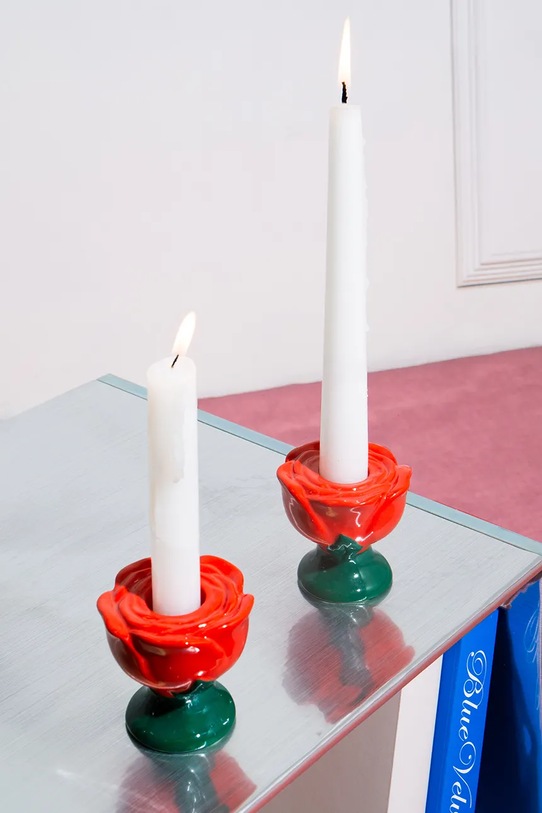 Living și dormitor DOIY sfeșnic decorativ din ceramică 6,3 x 6,3 x 6 cm DYCAHMROS multicolor