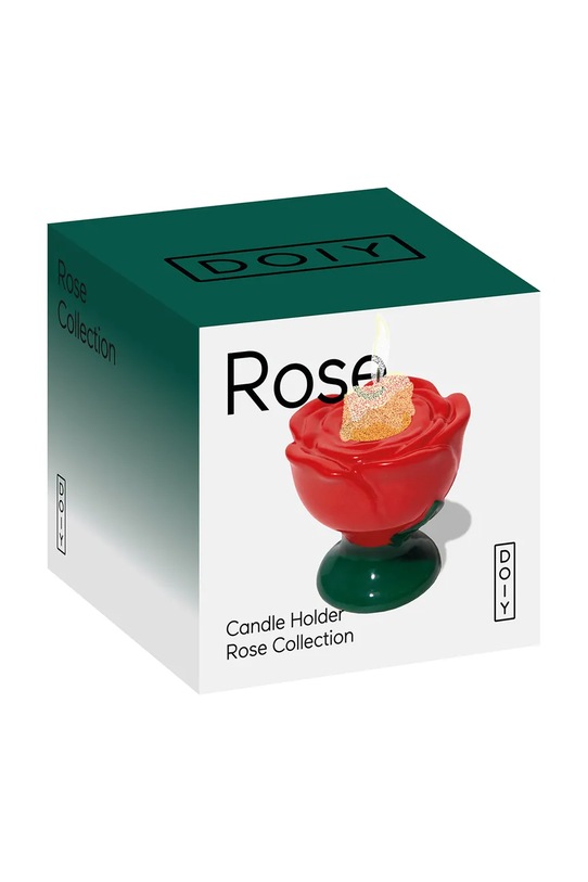 DOIY sfeșnic decorativ din ceramică 6,3 x 6,3 x 6 cm multicolor DYCAHMROS