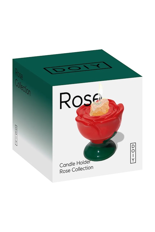 DOIY portacandele decorativo in ceramica 6,3 x 6,3 x 6 cm multicolore DYCAHMROS