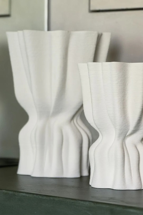 Salon i sypialnia S|P Collection wazon dekoracyjny z kamionki 22 x 17,5 x 29 cm 820301 biały