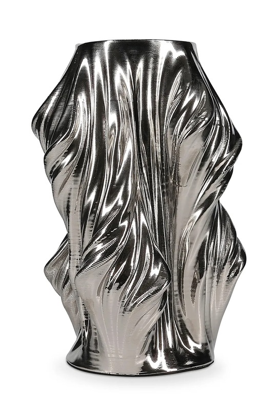 S|P Collection wazon dekoracyjny z kamionki 20 x 20 x 28,5 cm srebrny 820312