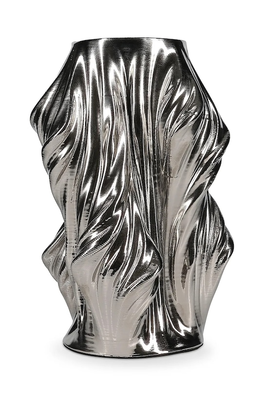 S|P Collection wazon dekoracyjny z kamionki 20 x 20 x 28,5 cm srebrny 820312