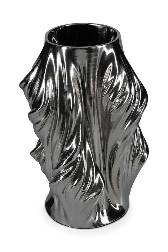 S|P Collection váza dekoratívna z kameniny 20 x 20 x 28,5 cm 820312 strieborná AA00