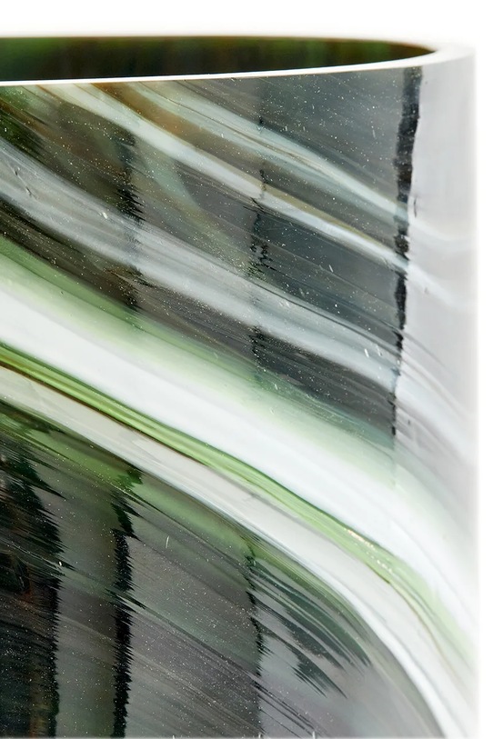 Salon i sypialnia Pols Potten wazon dekoracyjny ze szkła barwionego 18,5 x 30 cm 140.205.490 zielony