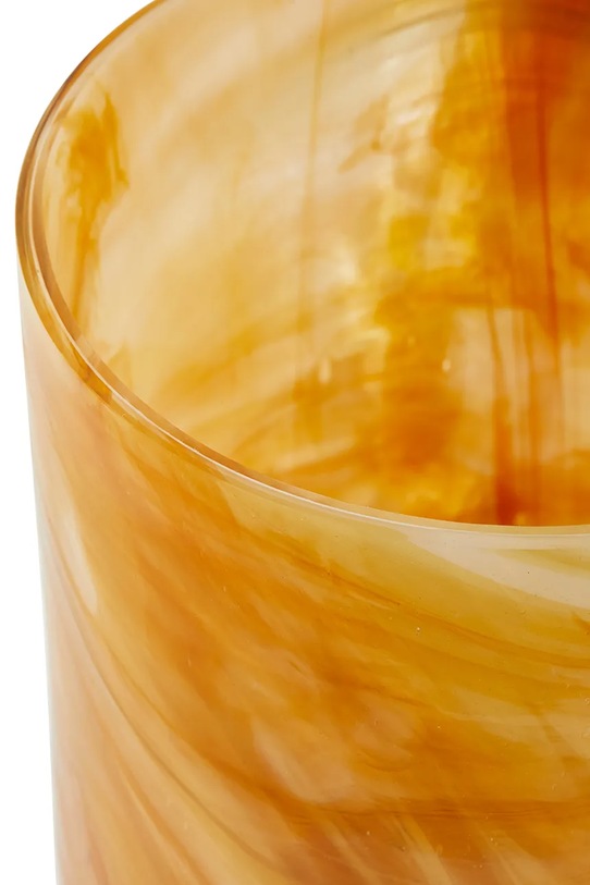 Salon i sypialnia Pols Potten wazon dekoracyjny ze szkła barwionego 18,5 x 30 cm 140.205.493 żółty