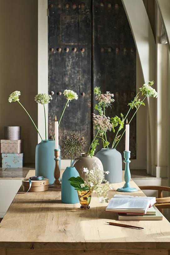 Всекидневна и спалня Pip Studio Ваза Декоративна от керамика 18 x 18 x 30 cm 51102122 син