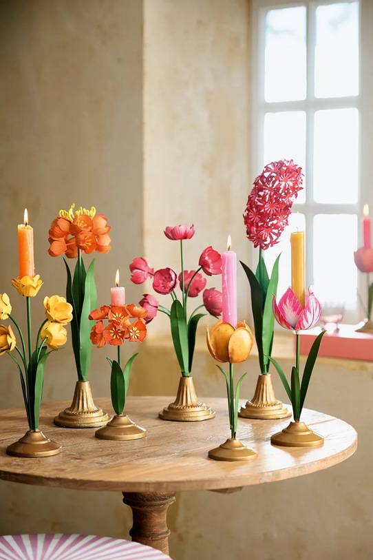 Pip Studio świecznik dekoracyjny 10 x 10 x 22,5 cm 51092165 multicolor