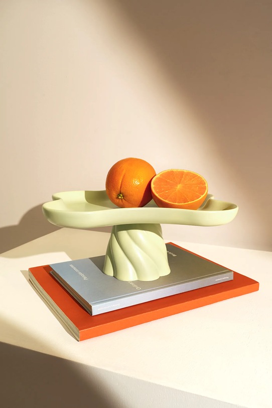 Octaevo taca dekoracyjna z kamionki 27 x 25 x 11,5 cm zielony OCFSM.24