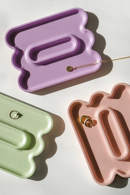 Octaevo taca dekoracyjna z kamionki 15 x 20 cm OCATEL.21 fioletowy