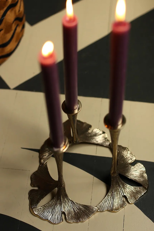 Doing Goods świecznik dekoracyjny mosiężny 24 x 24 x 21,5 cm żółty 1.20.30.040.926.5