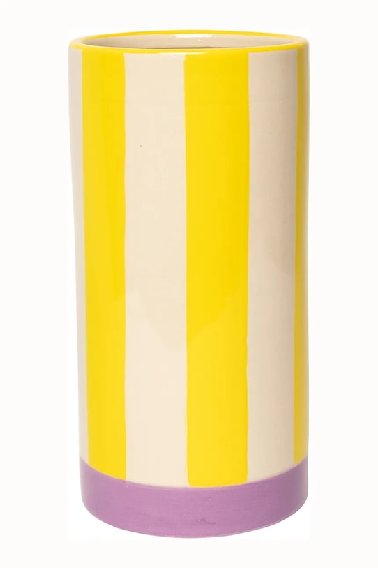 Au Maison wazon dekoracyjny z ceramiki 20 x 10 cm żółty AU810.998.01