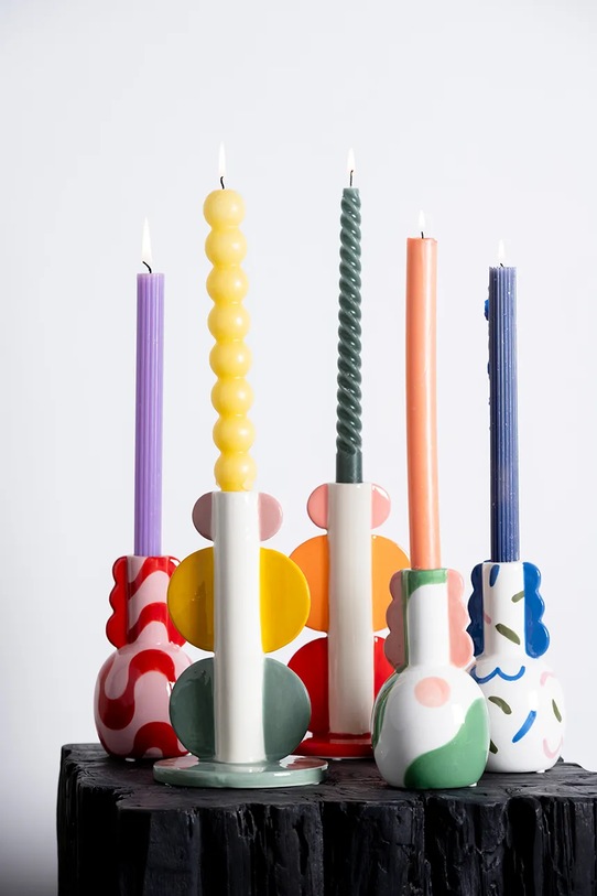 Qué Rico świecznik dekoracyjny z dolomitu 9,5 x 9,5 x 15 cm 148.01315 multicolor AA00