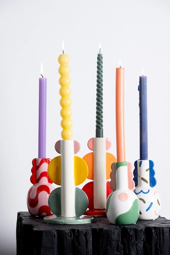 Qué Rico svietnik dekoratívny z dolomitu 9,5 x 9,5 x 15 cm 148.01315 viacfarebná AA00