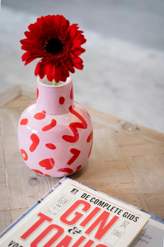 Qué Rico wazon dekoracyjny z dolomitu 11,5 x 11,5 x 16 cm 148.00879 różowy AA00