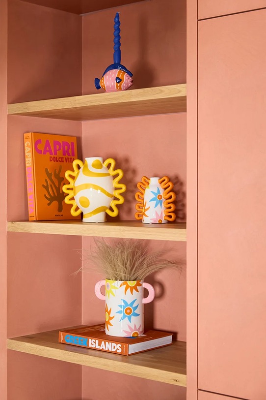 Qué Rico wazon dekoracyjny z dolomitu 18 x 9,5 x 16,5 cm multicolor 148.01404