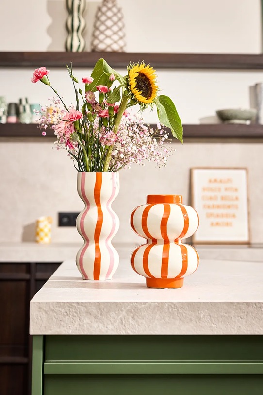 Qué Rico wazon dekoracyjny z dolomitu 10 x 10 x 25 cm 148.01558 multicolor AA00