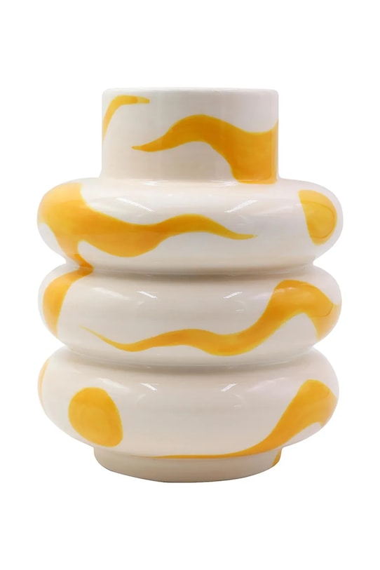 Qué Rico wazon dekoracyjny z dolomitu 17 x 17 x 20,5 cm żółty 148.00891