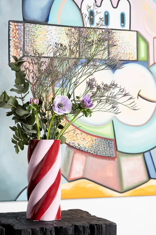 Salon i sypialnia Qué Rico wazon dekoracyjny z dolomitu 13,5 x 13,5 x 29,5 cm 148.01285 multicolor