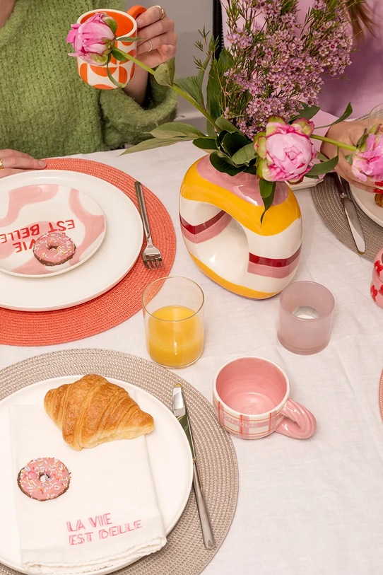 Salon i sypialnia Qué Rico wazon dekoracyjny z dolomitu 18 x 8,5 x 22 cm 148.01472 multicolor