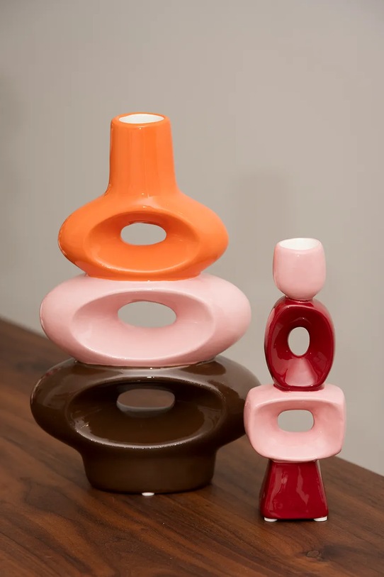 Qué Rico váza dekoratívna z dolomitu 15,2 x 6,5 x 23,5 cm 148.01475 viacfarebná AA00