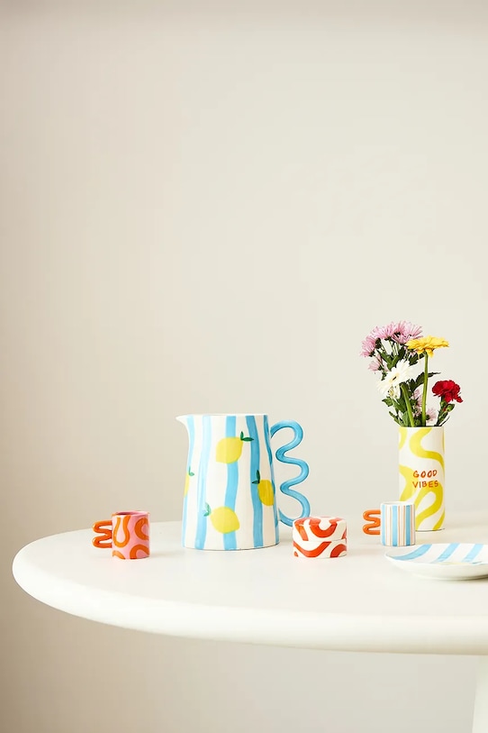 Obývacia izba a spálňa Qué Rico váza dekoratívna z dolomitu 8 x 8 x 18 cm 148.01563 viacfarebná