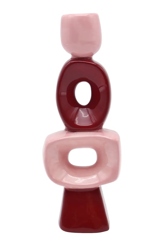 Qué Rico świecznik dekoracyjny z dolomitu 7 x 4,5 x 16,5 cm różowy 148.01493