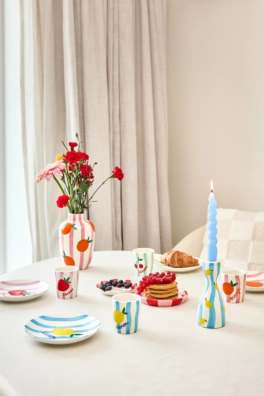 Salon i sypialnia Qué Rico wazon dekoracyjny z dolomitu 7,5 x 7,5 x 16 cm 148.01582 multicolor