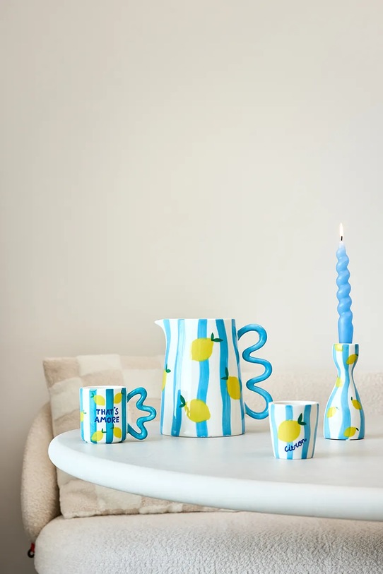 Qué Rico wazon dekoracyjny z dolomitu 7,5 x 7,5 x 16 cm multicolor 148.01582