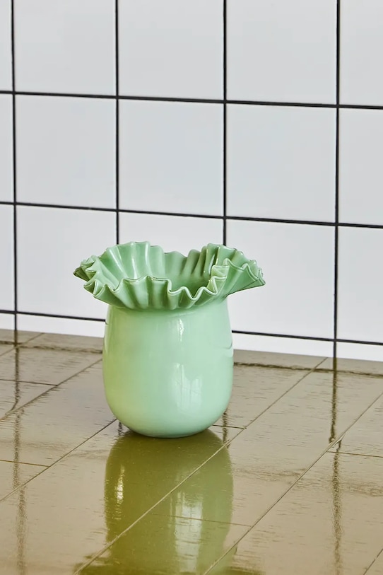 House Doctor wazon dekoracyjny ze szkła barwionego 20 x 21 cm 900001282 zielony AA00