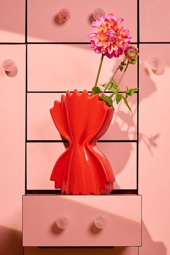 Fluid Market wazon dekoracyjny z ceramiki 50 x 260 x 160 cm AAVSEPASTARED czerwony AA00