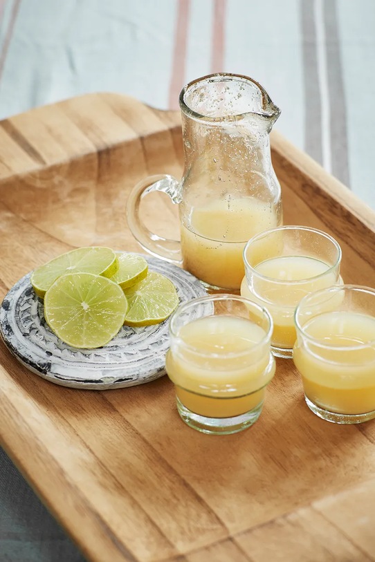 Salon i sypialnia Madam Stoltz taca dekoracyjna drewniana 51 x 30 x 5 cm 170004 brązowy