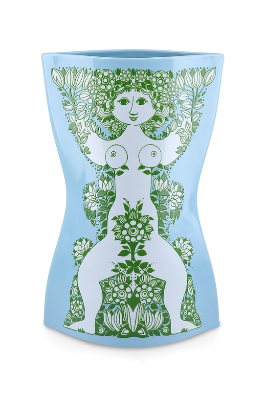 Bjørn Wiinblad wazon dekoracyjny z ceramiki 28,5 cm niebieski 53120