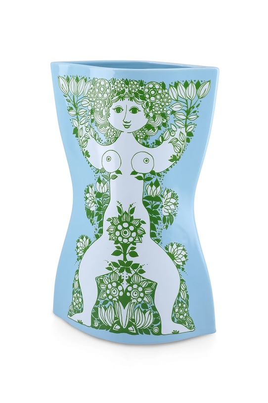 Bjørn Wiinblad wazon dekoracyjny z ceramiki 28,5 cm 53120 niebieski AA00