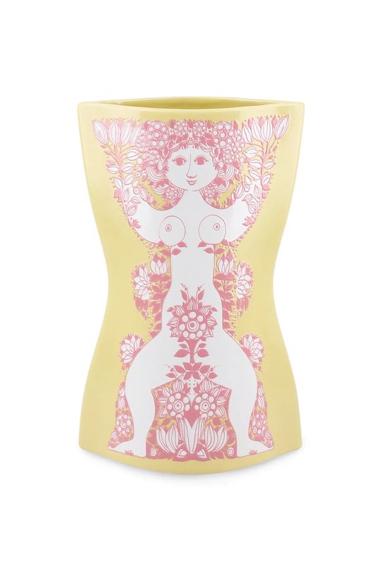 Bjørn Wiinblad wazon dekoracyjny z ceramiki 22 cm żółty 53121