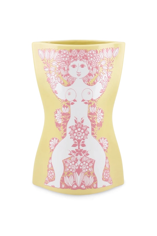 Bjørn Wiinblad wazon dekoracyjny z ceramiki 22 cm żółty 53121