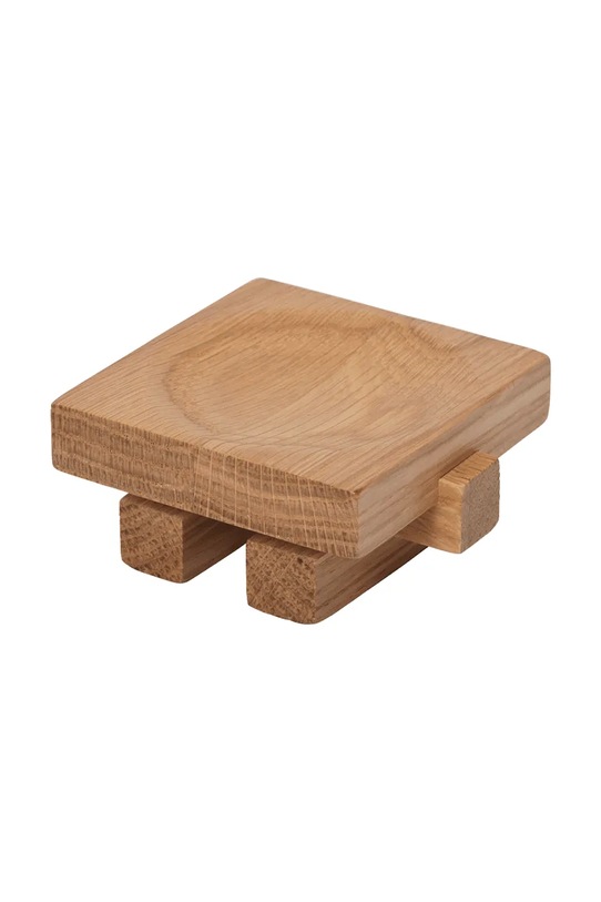 Ferm Living taca dekoracyjna z drewna dębowego 3,5 x 7 x 8 cm 1104272685 beżowy AA00