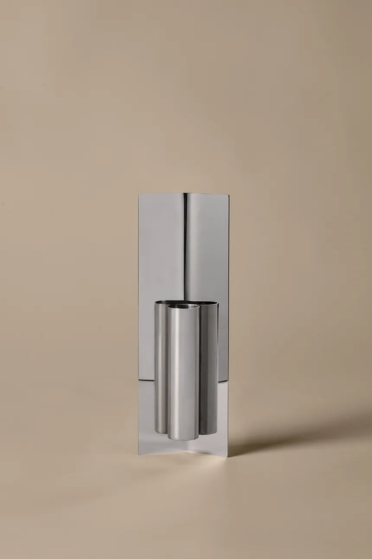 Ferm Living wazon dekoracyjny ze stali nierdzewnej 29 x 10 x 3,7 cm 1104272542 srebrny AA00