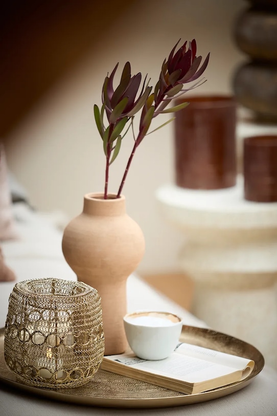 Salon i sypialnia Light & Living taca dekoracyjna z metalu 49,5 x 3 cm 6362385 złoty