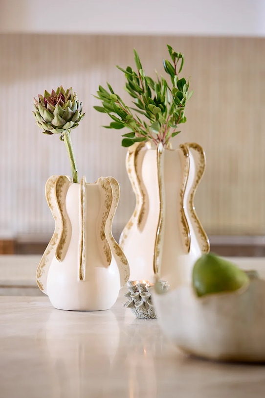 Light & Living ваза декоративная из глазурованной керамики 16 x 27 cm бежевый 5762569