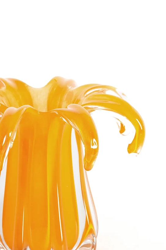 Light & Living Ваза декоративная из цветного стекла 22 x 17 cm 5769690 оранжевый AA00