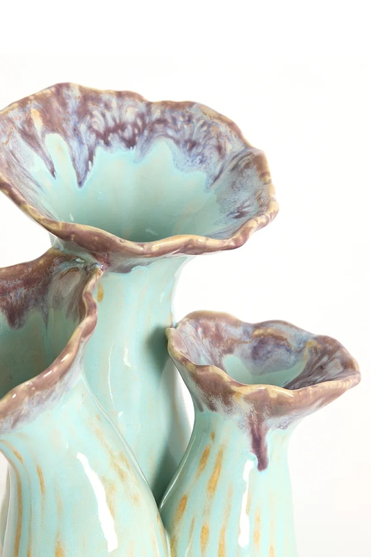 Light & Living váza dekoratívna z keramiky 18 x 13 x 17,5 cm 5776687 zelená AA00