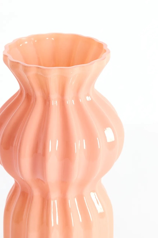 Light & Living váza dekoratívna z farebného skla 14 x 28 cm 5780989 oranžová AA00