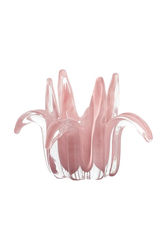 Light & Living svietnik dekoratívny z farebného skla 18 x 15 cm ružová 7794189